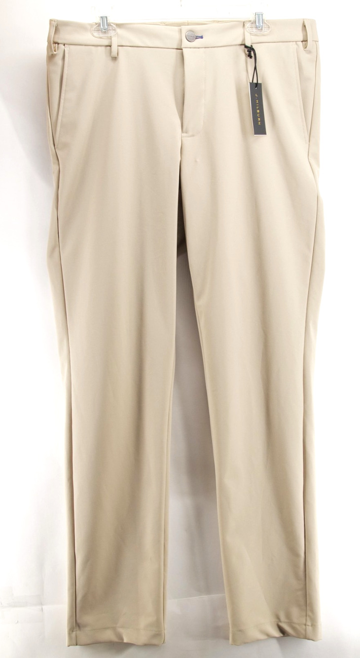NWT J.Hilburn Custom Performance Men 36x34 Pants Luxury Tech Stretch Dress Beige